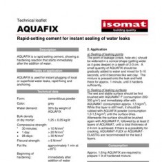 Isomat Aquafix zatesnitev prebojev vode