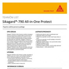 Zaščita fasade in tlaka Sikagard 790 All-in-One